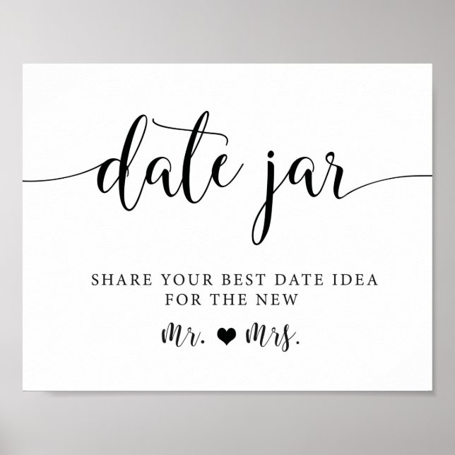 Affiche Mariage rustique Date Nuit Idées Jar SIGNE (Devant)