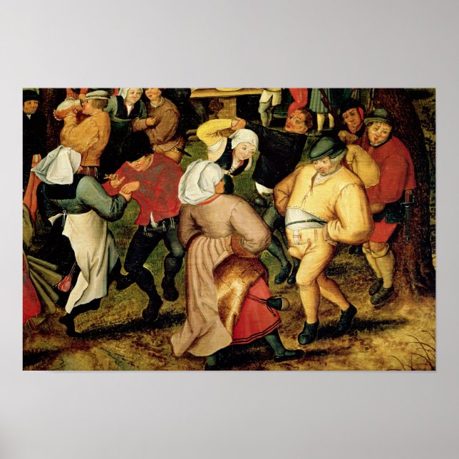 Affiche Mariage rustique, détail des gens qui dansent (Devant)