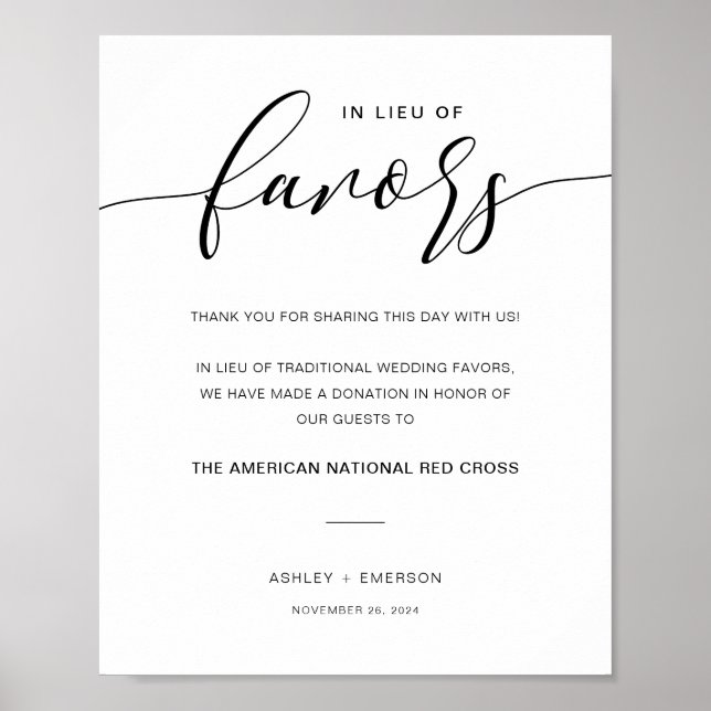 Affiche Mariage Rustique Moderne En Lieu Et Place Des Fave (Devant)