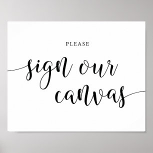 Affiche Mariage rustique Signe Notre Panneau De Toile