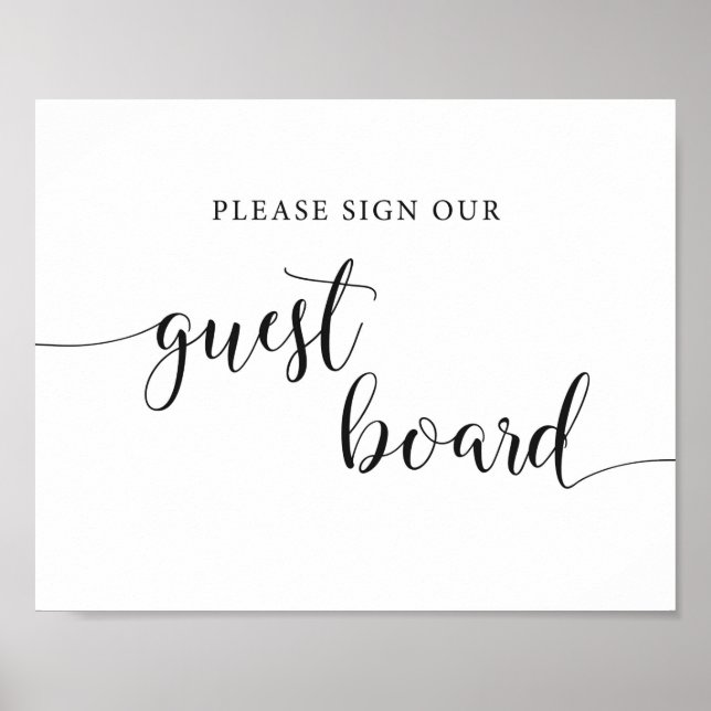 Affiche Mariage rustique signer Notre panneau d'hôtes (Devant)