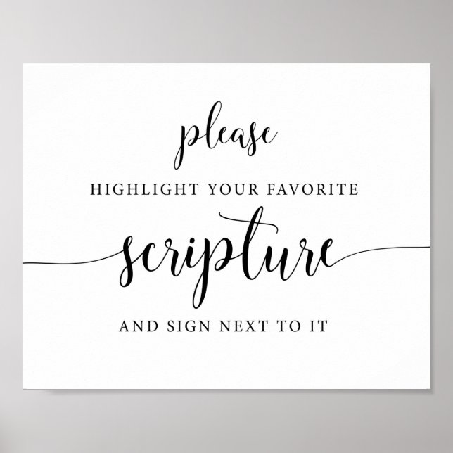 Affiche Mariage rustique Signez notre Bible Guest Book Sig (Devant)