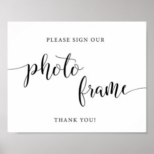 Affiche Mariage Rustique S'Il Vous Plaît Signer Notre Cadr
