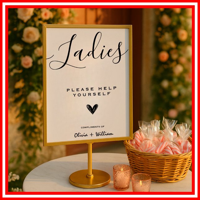 Affiche Mariage Salle de bain Signé Moderne Élégant Minima (Créateur téléchargé)