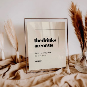 Affiche Mariage simple, élégant et chic