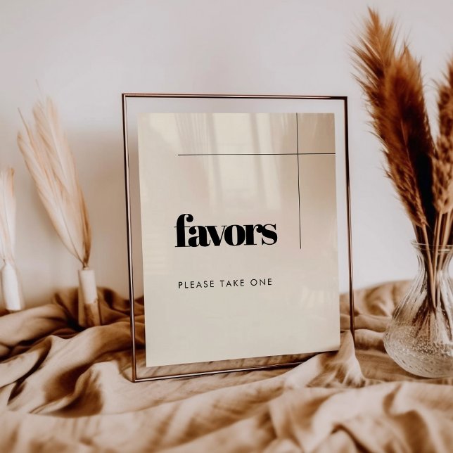 Affiche Mariage simple, élégant et chic Symbole des faveur (Créateur téléchargé)