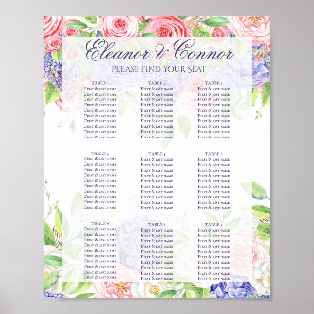 Affiche Mariage sophistiqué Lilac et Peony (Devant)