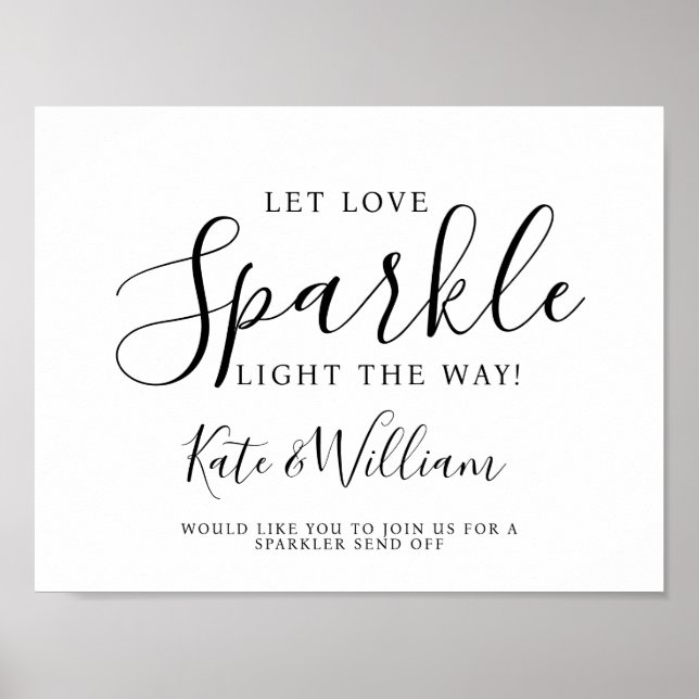 Affiche mariage sparkler envoyer mariage (Devant)