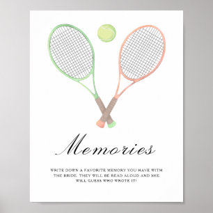 Affiche mariage sportif - souvenirs avec la mariée