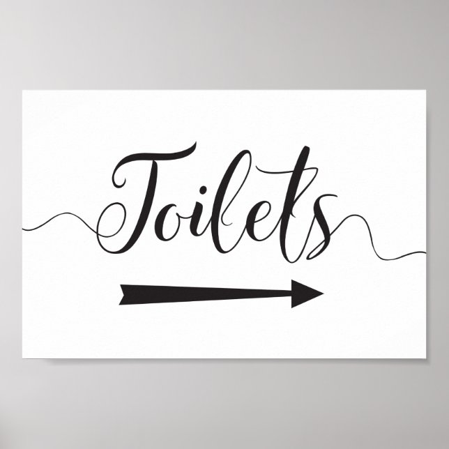Affiche Mariage Toilettes Signez Droite Direction (Devant)
