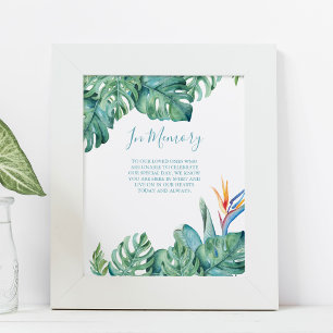 Affiche Mariage Tropical sur la Plage en Mémoire De