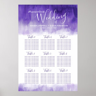 Affiche Mariage ultra violet violet abstrait plan table