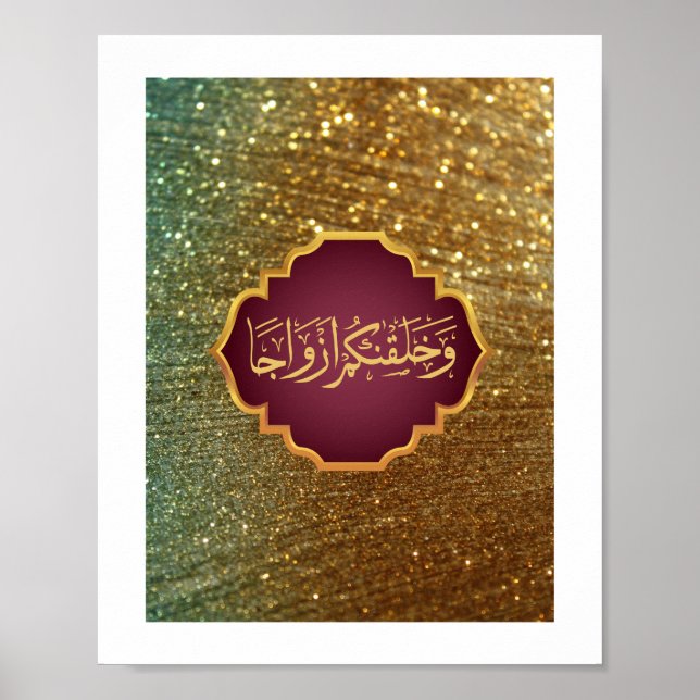 Affiche Mariage "We Created You in Pairs" En grand style (Devant)