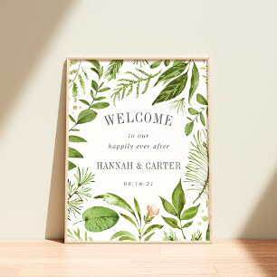 Affiche Mariage Wild Meadow Bienvenue