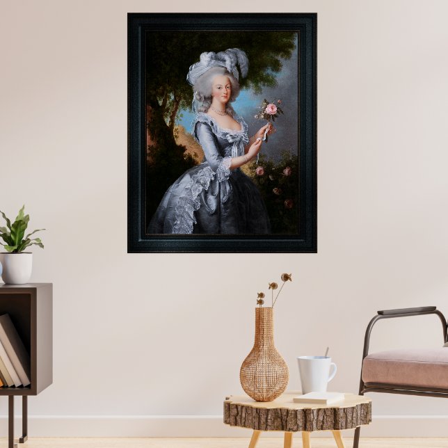 Affiche Marie Antoinette Avec Un Rose (Salon 3)