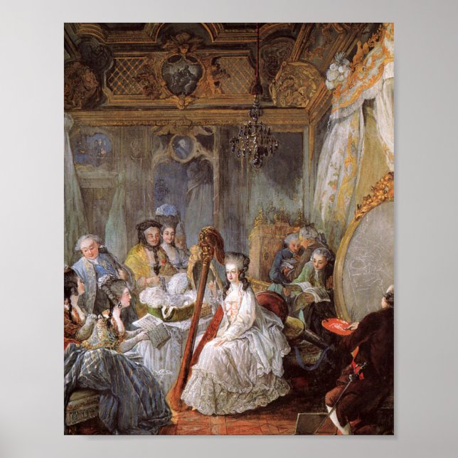 Affiche Marie Antoinette Dans Sa Chambre À Versailles (Devant)