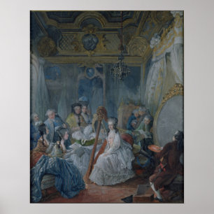 Affiche Marie Antoinette dans sa chambre à Versailles