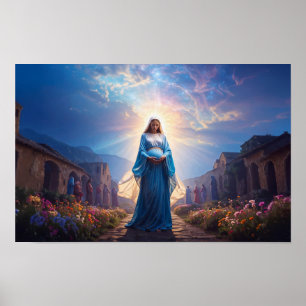 Affiche Marie de Nazareth marchant seule