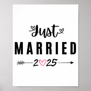 Affiche Marié Est 2025 Mariage Lune De Miel Couples Et