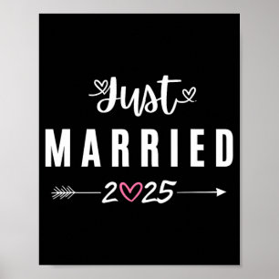 Affiche Marié Est 2025 Mariage Lune De Miel Couples Et