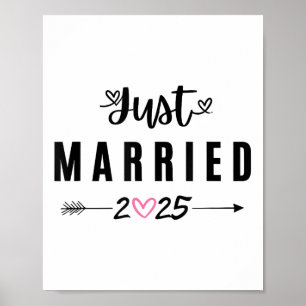 Affiche Marié Est 2025 Mariage Lune De Miel Couples Et