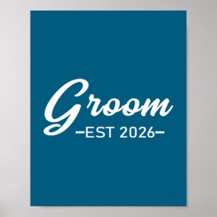 Affiche Marié est 2026 monsieur marié à la fête de mariage