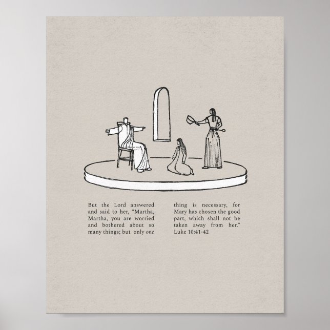 Affiche Marie et Marthe avec Jésus - Bible du Nouveau Test (Devant)