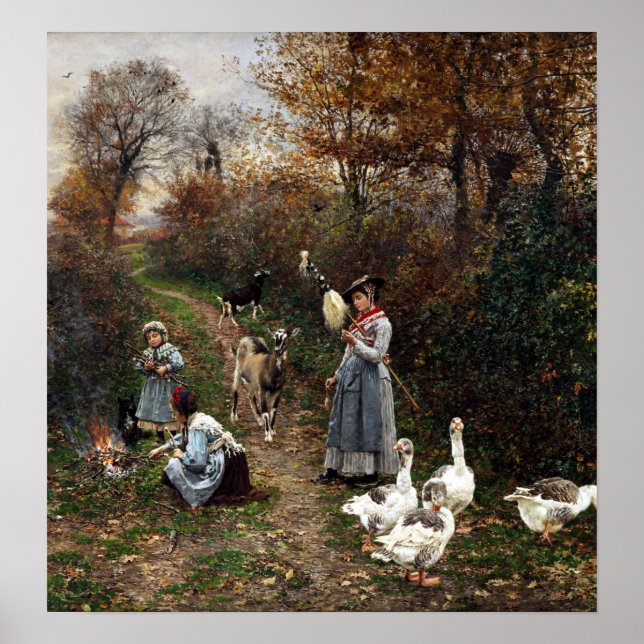 Affiche Marie François Firmin-Girard Shepherd Girl (Devant)