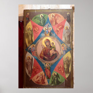 Affiche Marie, Jésus et les Anges