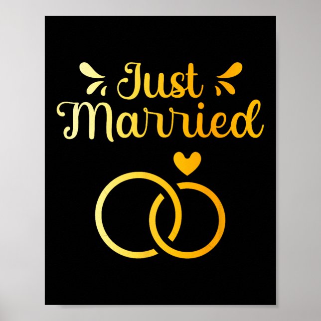 Affiche Marié Juste Mariage Mariage marié mariée mariée ma (Devant)