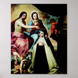 Affiche Marie-Madeleine de Pazzi par Pedro de Moya