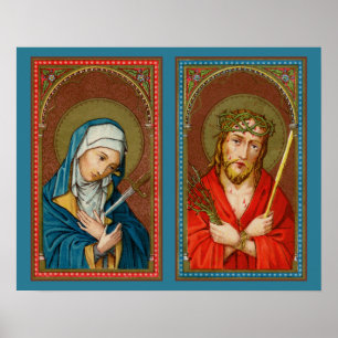 Affiche Marie, Mater Dolorosa & Jésus, Ecce Homo