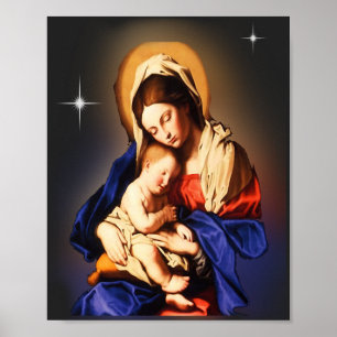 Affiche Marie mère et l'enfant Jésus