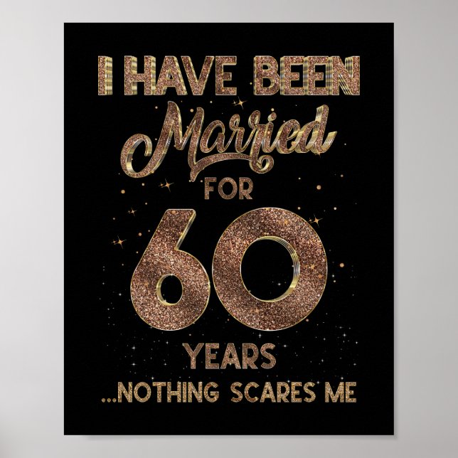 Affiche Marié pour 60 ans 60e anniversaire de Mariage (Devant)