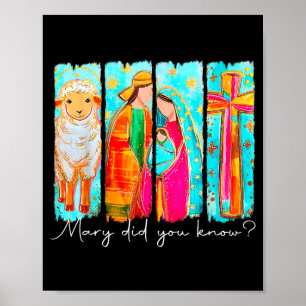 Affiche Marie, saviez-vous Art de la Nativité pour amateur