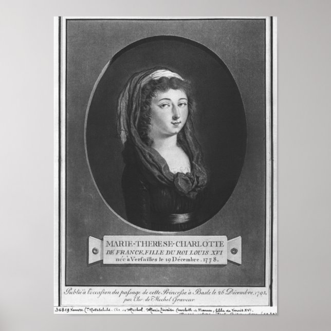 Affiche Marie-Therese-Charlotte de France, 17 ans (Devant)