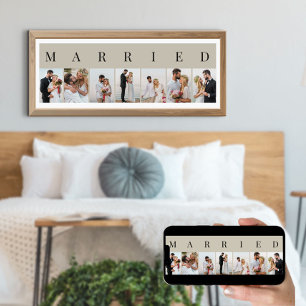 Affiche MARIED 7 Photo Collage photo naturel et noir