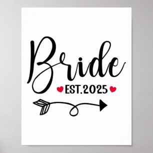 Affiche Mariée 2025 Mariage correspondant Mme Est 2025 Mar