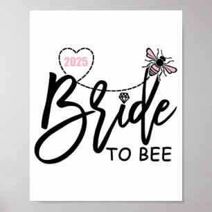 Affiche Mariée À Bee 2025 Bachelorette Parti Engagé Engag