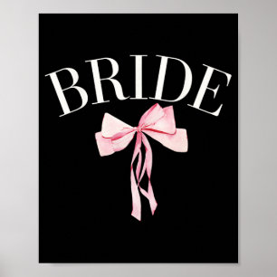 Affiche Mariée Coquette Avec Des Nœuds Coquettes Engagemen