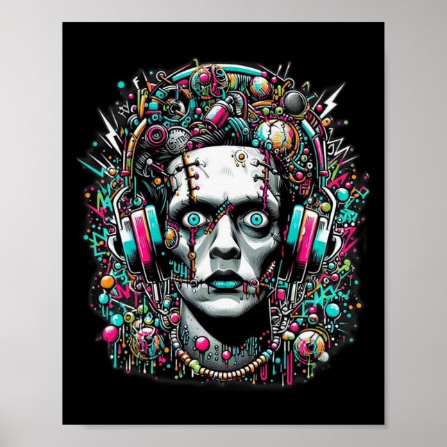 Affiche Mariée Cyberpunk De Frankenstein (Devant)