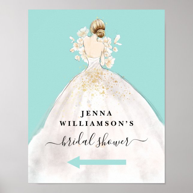 Affiche Mariée dans Gown Welcome Sugn (Devant)