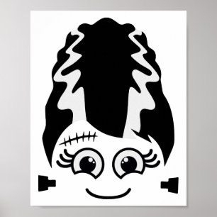 Affiche Mariée De Frankenstein Cute Monster Halloween Cost