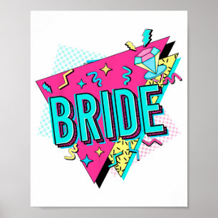 Affiche Mariée des années 90 Mariée Rétro des années 90 En