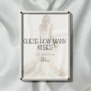 Affiche Mariée devinez combien de baisers jeu de nuptiale