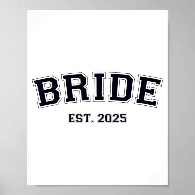 Affiche Mariée Env. 2025 Fiancée Mme Épouse Enterrement de (Devant)