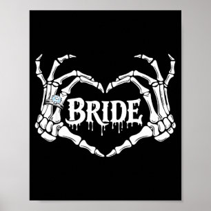 Affiche Mariée épouvantable Squelette Mains Engagement Hal