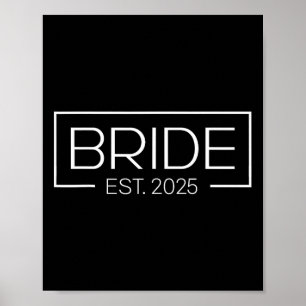 Affiche Mariée Est. 2025 Future Mme Wife Bachelorette Part