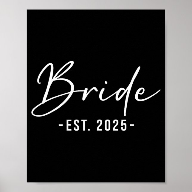 Affiche Mariée Est. 2025 Rapprochement de la mariée de se  (Devant)