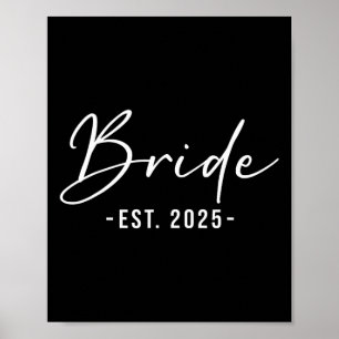 Affiche Mariée Est. 2025 Rapprochement de la mariée de se